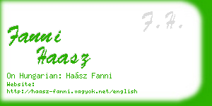 fanni haasz business card