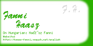 fanni haasz business card